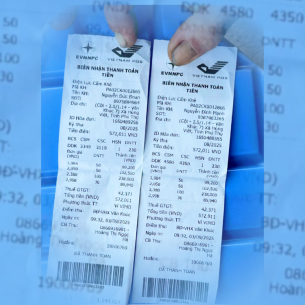 dien-luc-phu-tho:-hoa-don-tien-dien-hai-bo-con-giong-nhau-do-tinh-co-co-cung-muc-tieu-thu