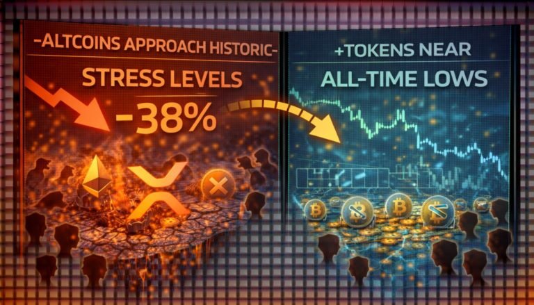altcoins-approach-historic-stress-levels-as-38%-of-tokens-near-all-time-lows