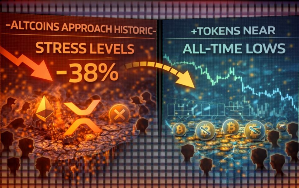 altcoins-approach-historic-stress-levels-as-38%-of-tokens-near-all-time-lows