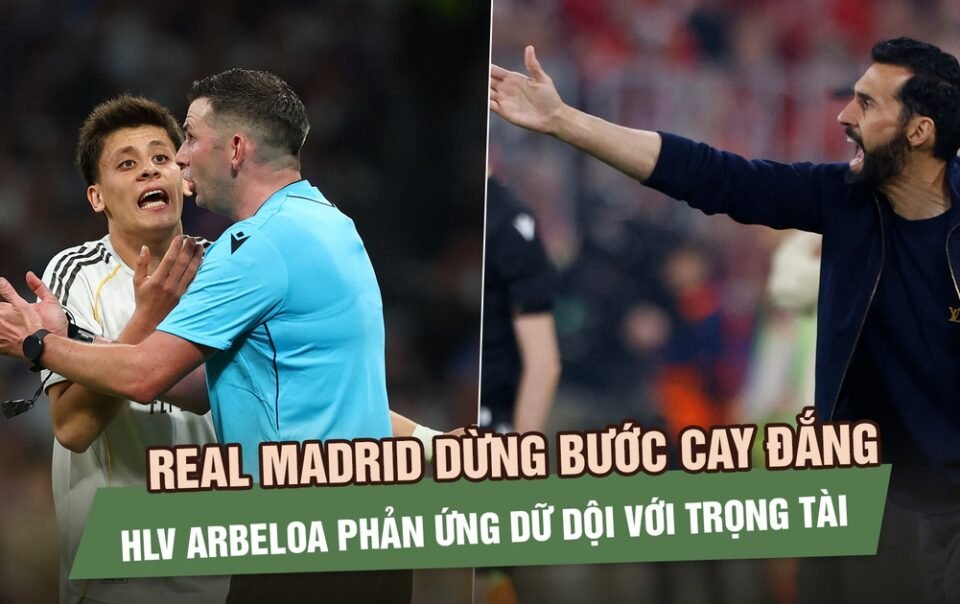 real-madrid-dung-buoc-cay-dang,-hlv-arbeloa-phan-ung-du-doi-voi-trong-tai